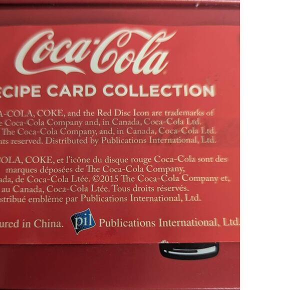 Coca Cola metal decorative recipe box premade recipes and blank cards - Picture 3 of 8